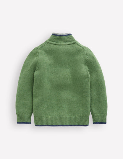 Heritage Half-zip Sweater-Safari Green-5