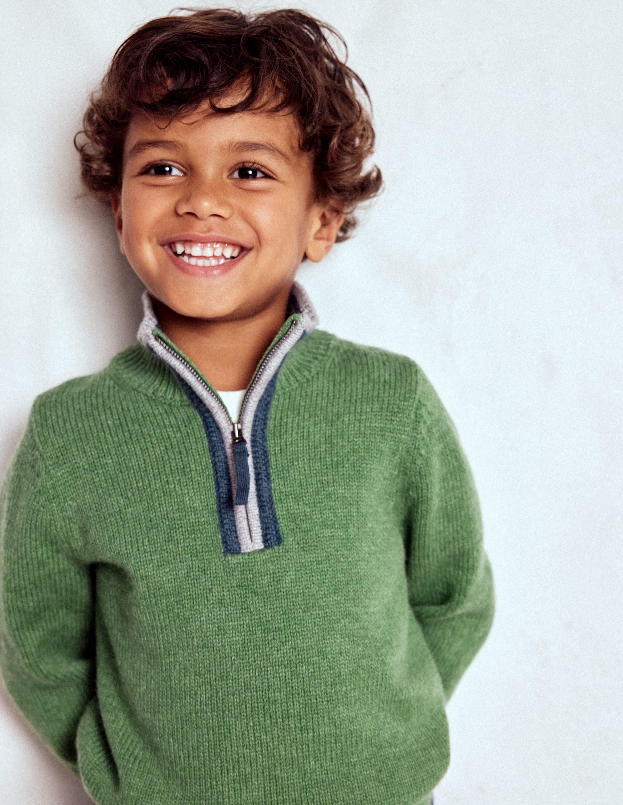 Heritage Half-Zip Sweater-Safari Green - Image 2