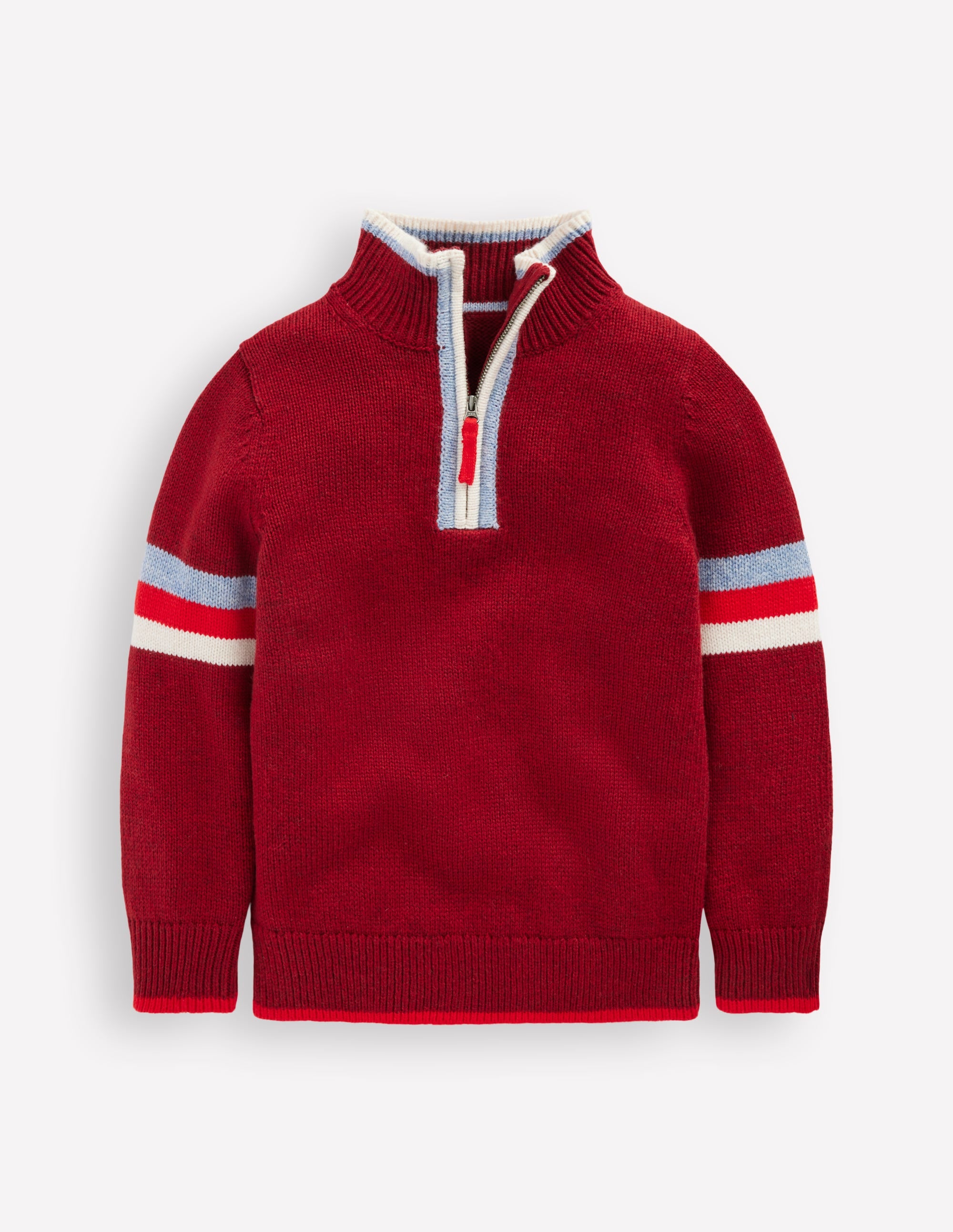 Heritage Half-Zip Sweater-Rumba Red - Image 2