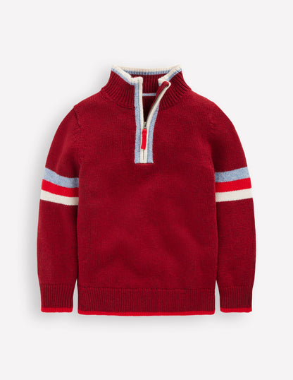 Heritage Half-Zip Sweater-Rumba Red-2