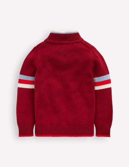Heritage Half-Zip Sweater-Rumba Red-3