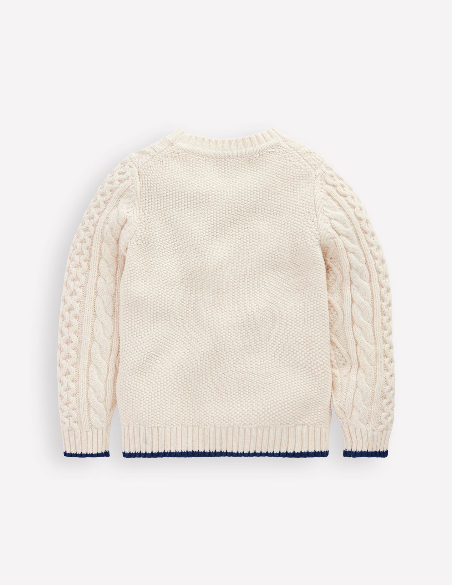 Heritage Cable Jumper-Ecru Marl