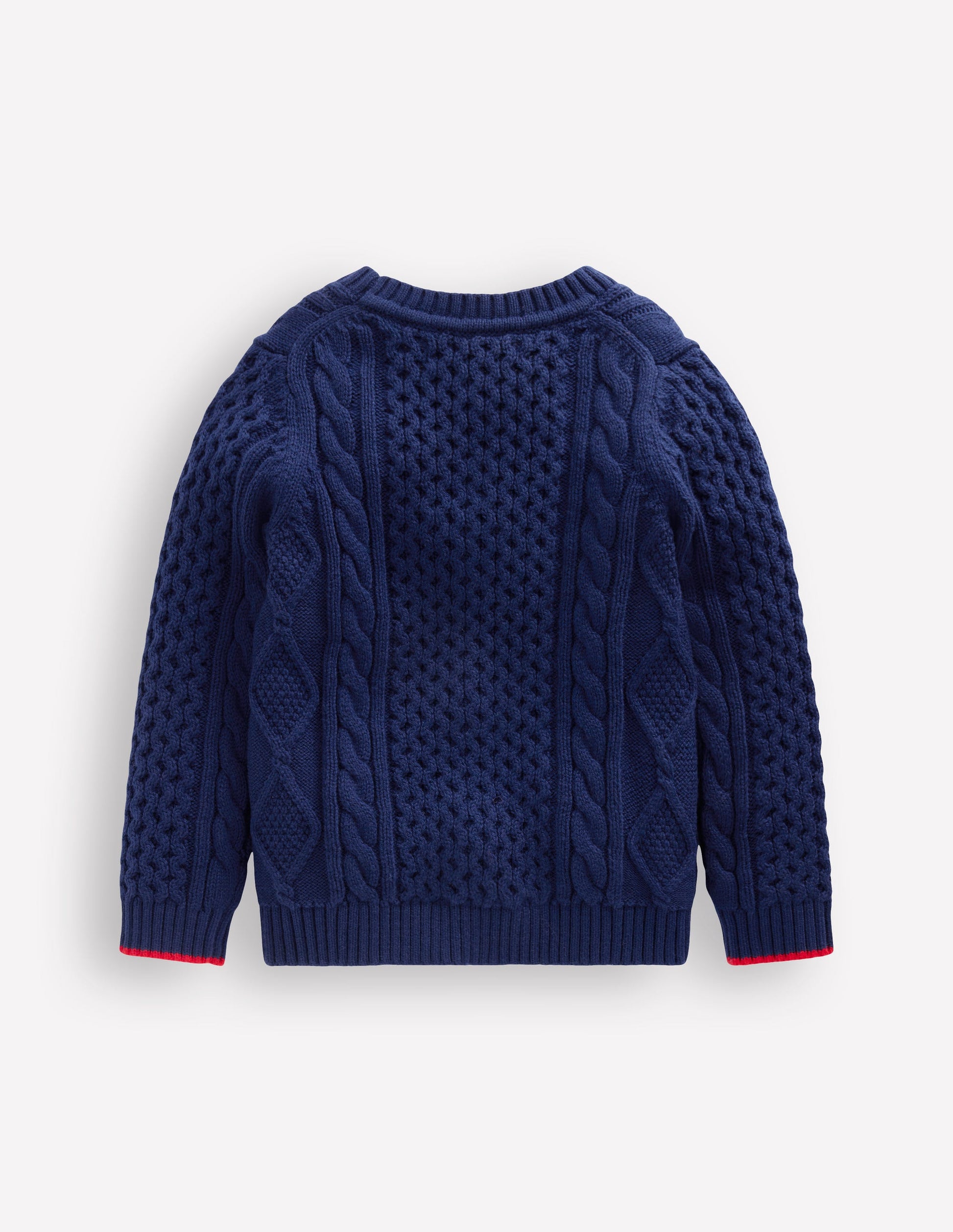 Heritage Cable Cardigan-College Navy-5