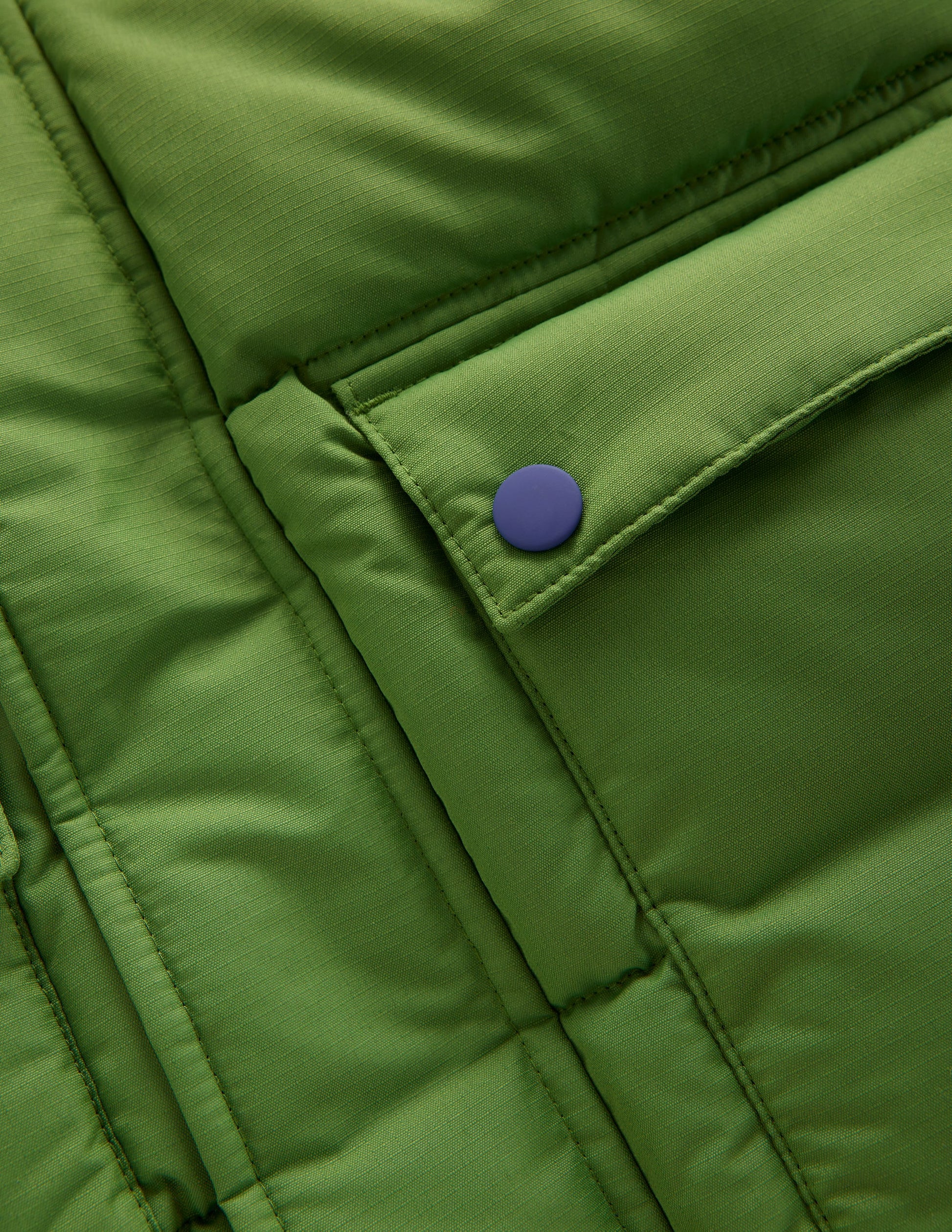 Fleece Lined Padded Coat-Green-3