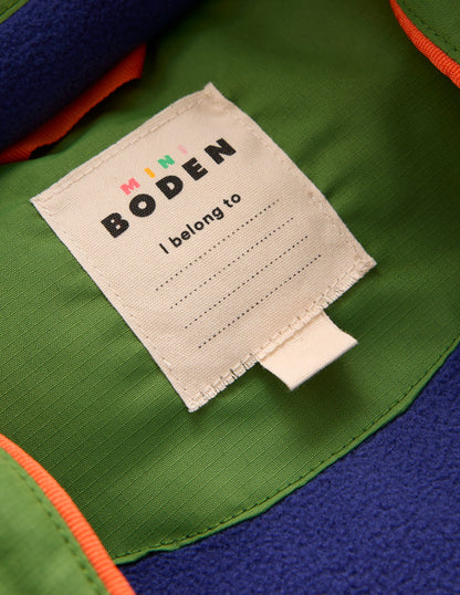 Fleece Lined Padded Coat-Green-4