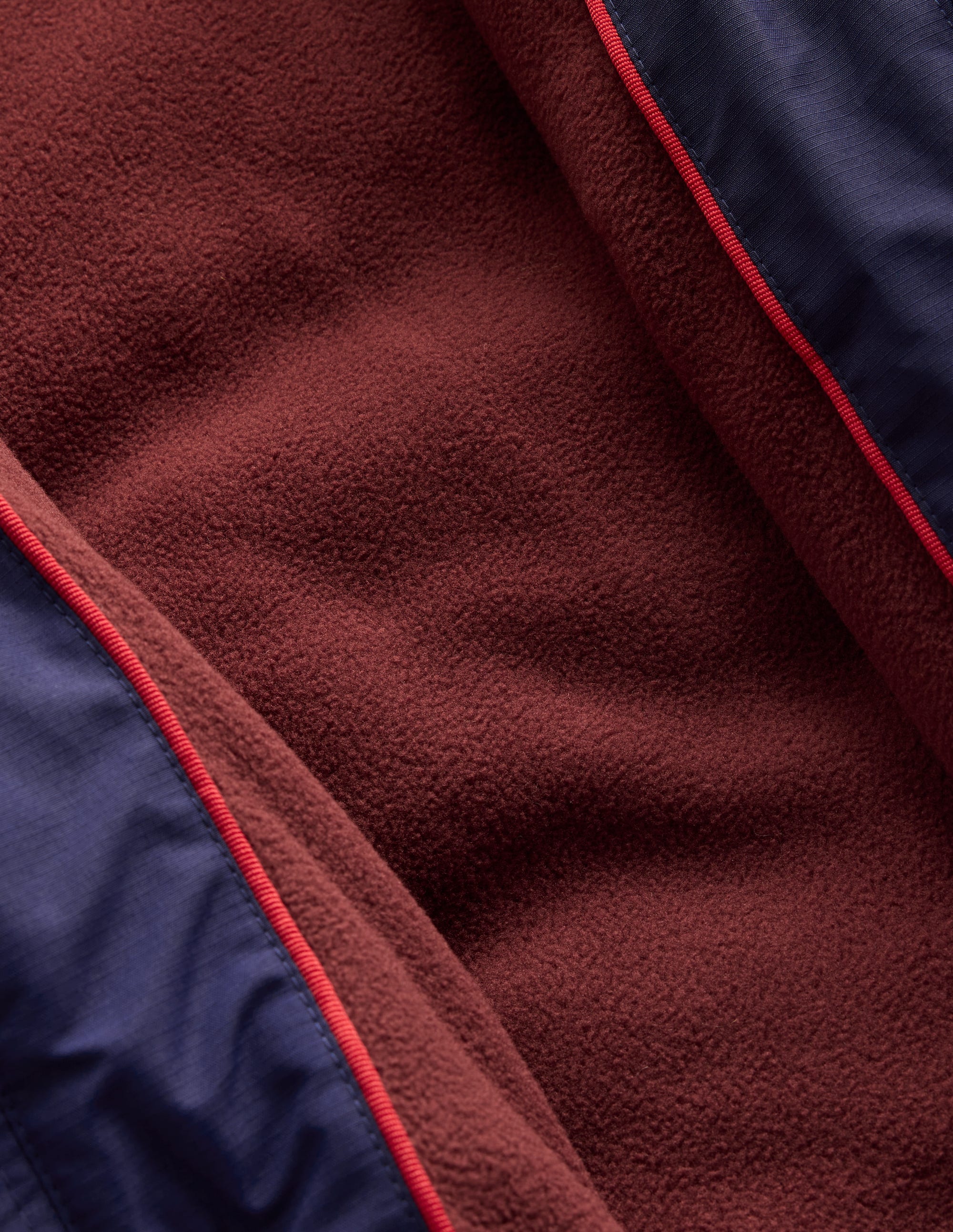 Fleece Lined Padded Coat-Navy Colourblock - Image 5
