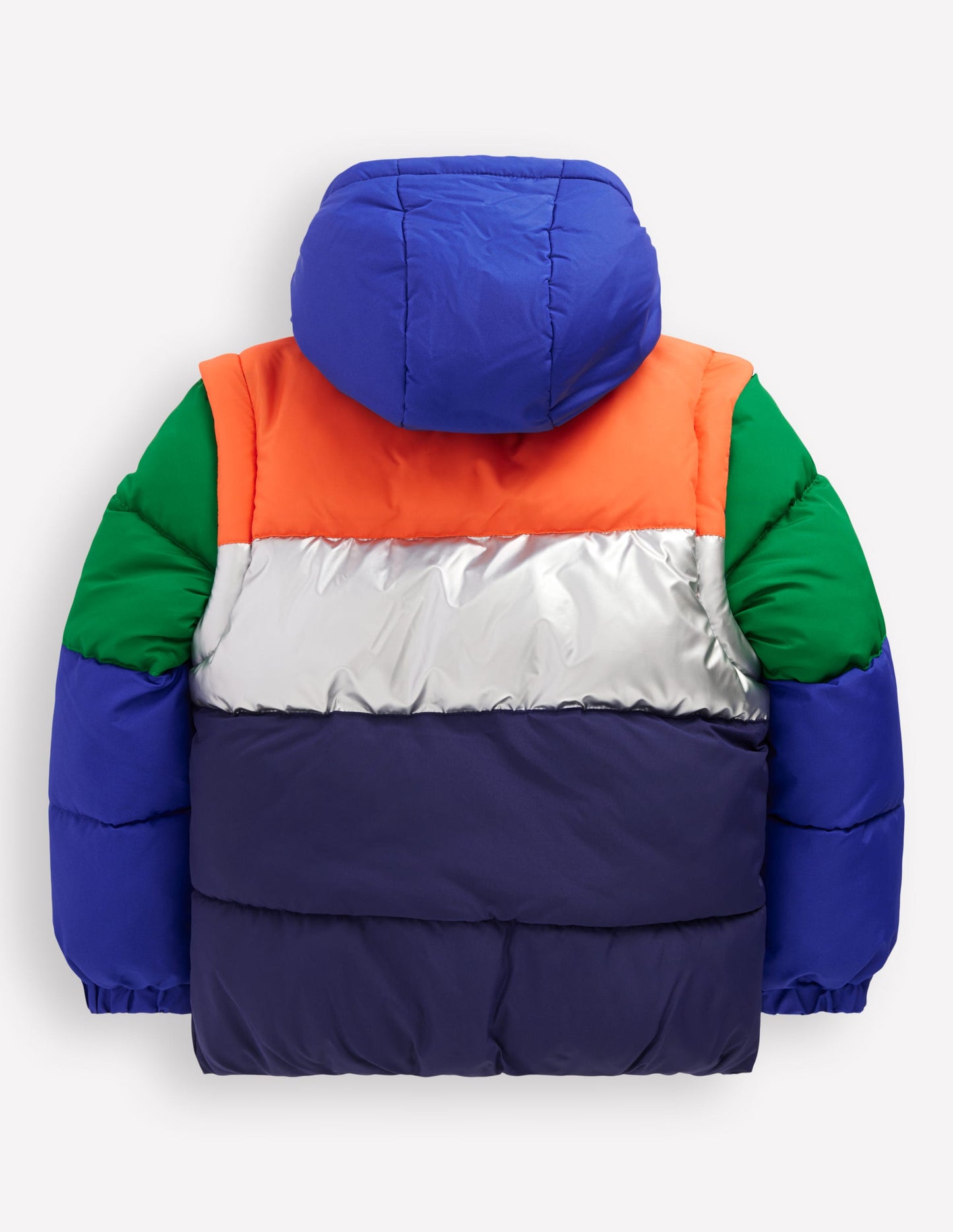2-in-1 Padded Coat-Colour Block