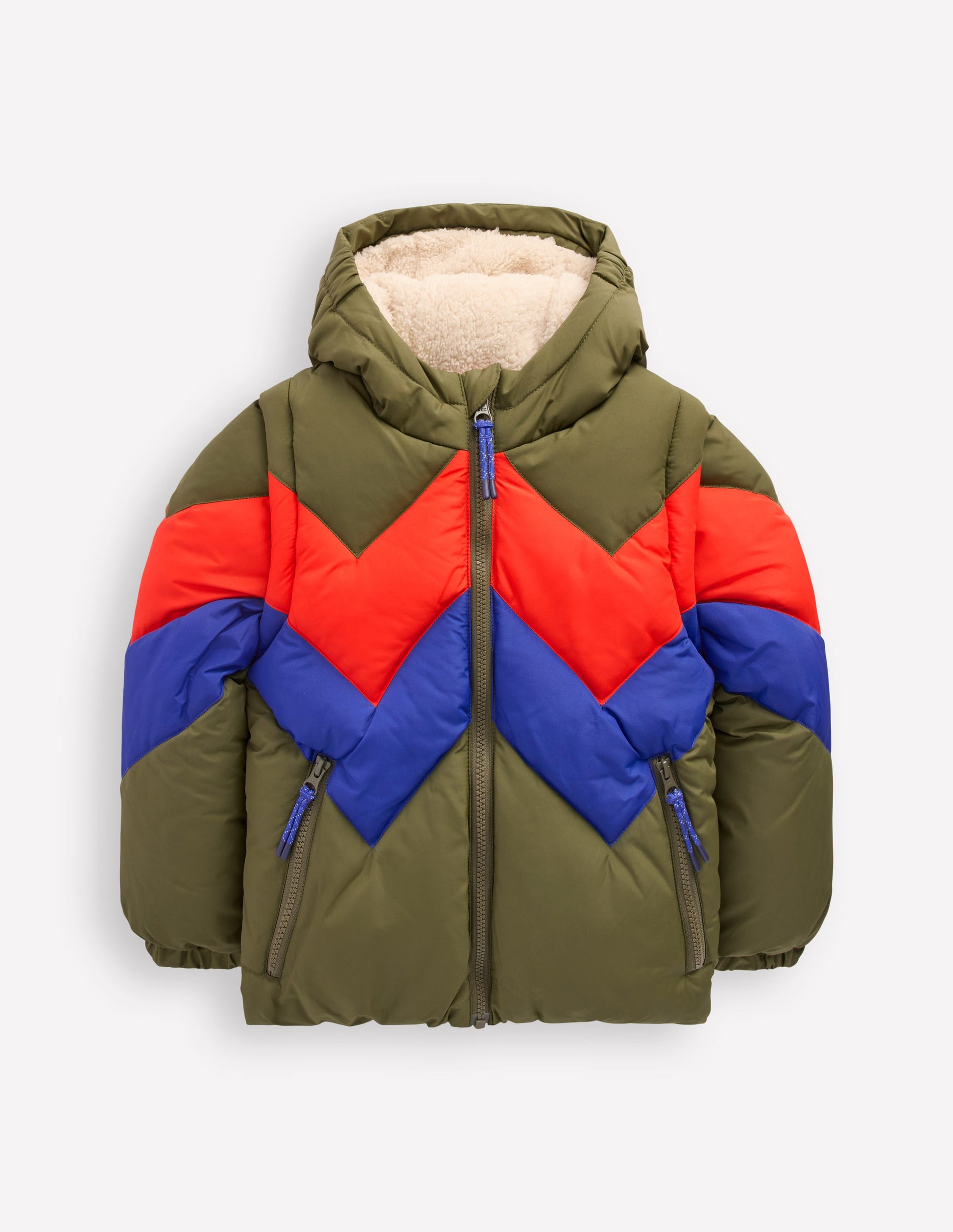 2-in-1 Padded Coat-Chestnut Chevron-4