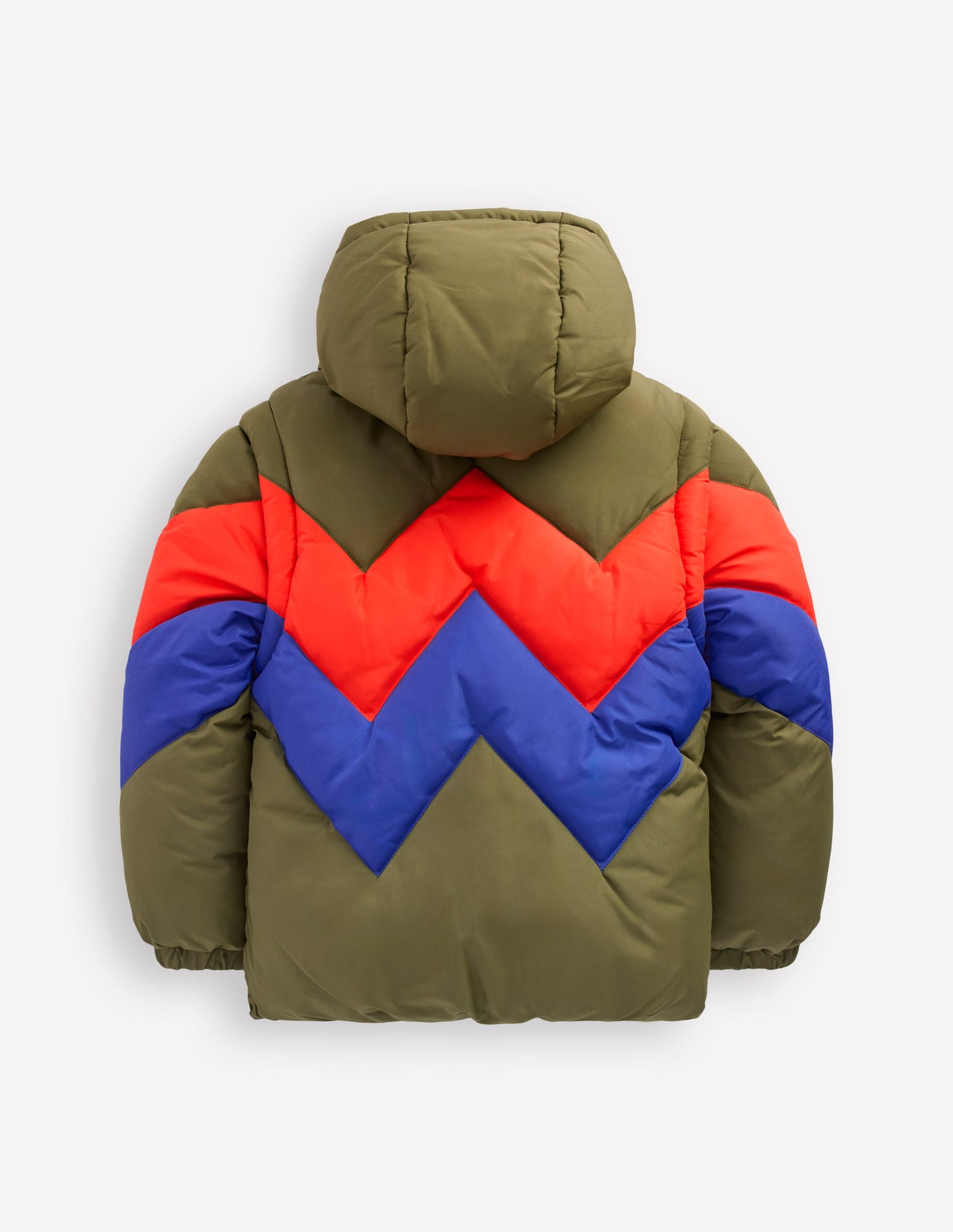 2-in-1 Padded Coat-Chestnut Chevron