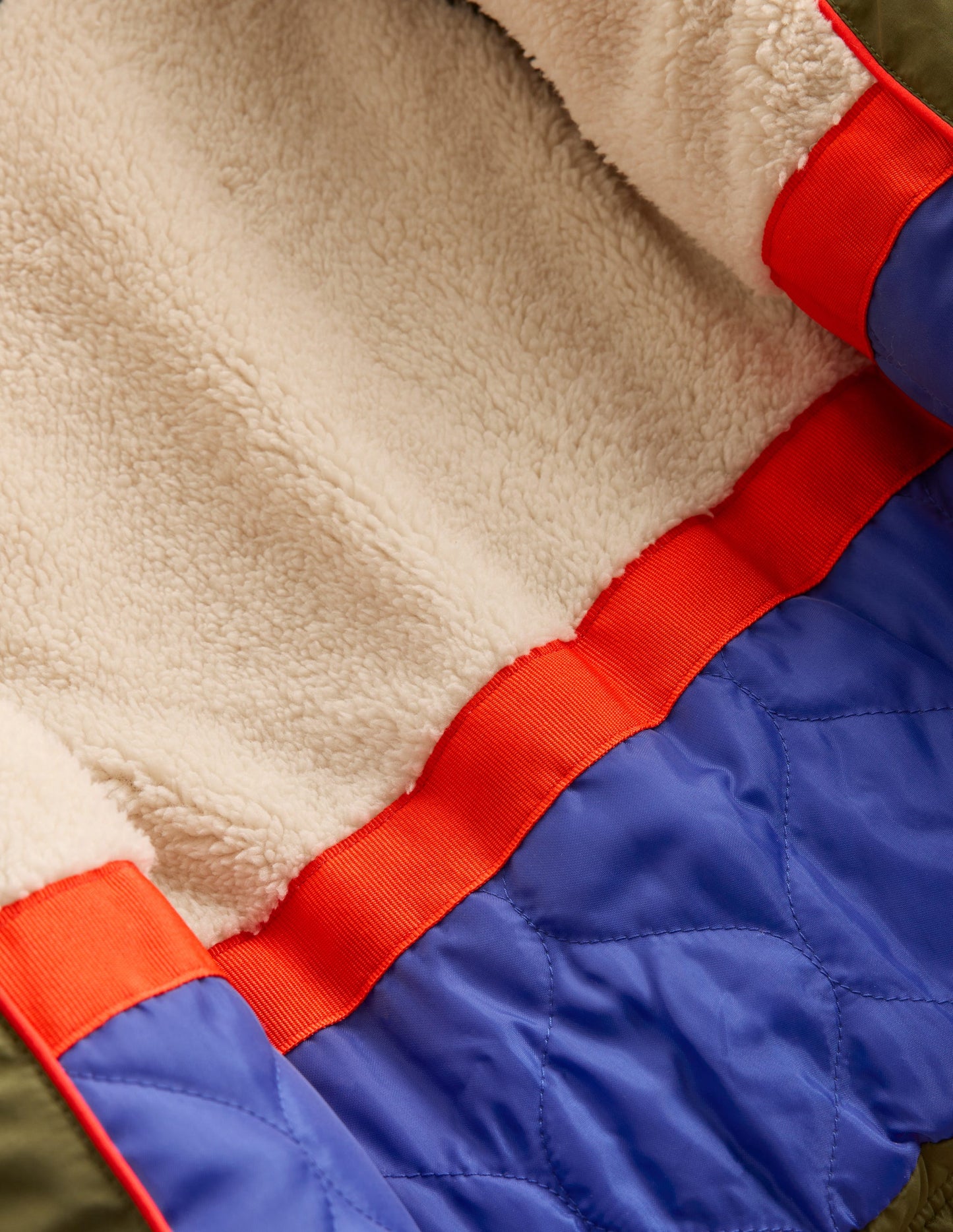 2-in-1 Padded Coat-Chestnut Chevron