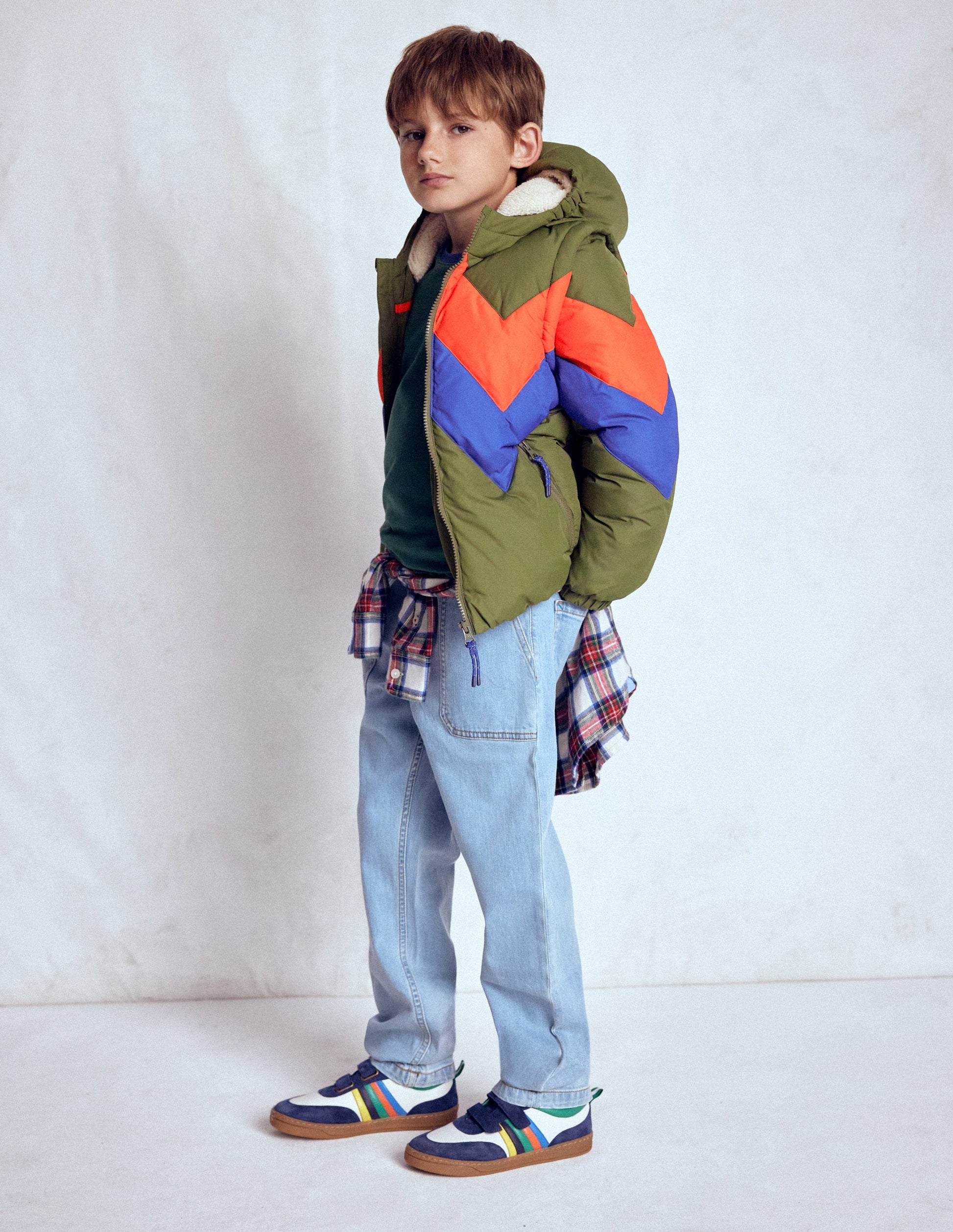 2-in-1 Padded Coat-Chestnut Chevron-1