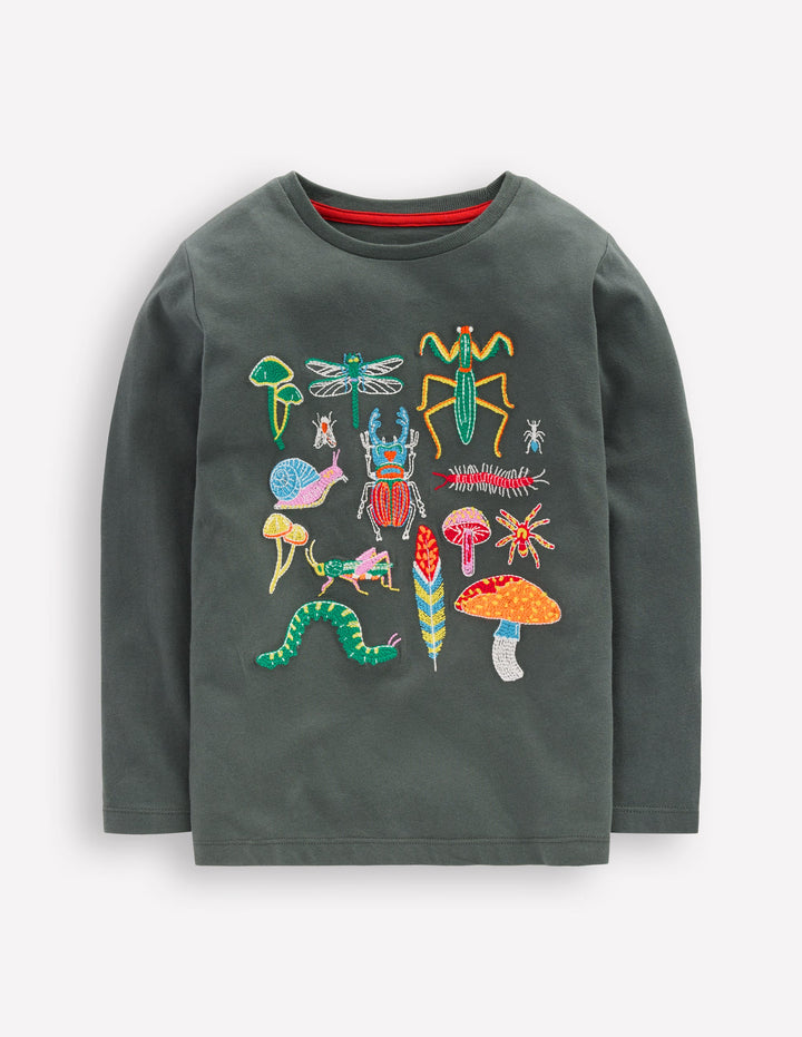 Glow Superstitch T-shirt-Smoke Insects