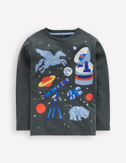 Long Sleeve Glow T-shirt-Smoke Astronomy-1