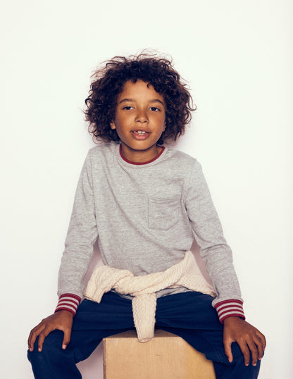 Cosy Mid-weight T-shirt-Grey Marl-4