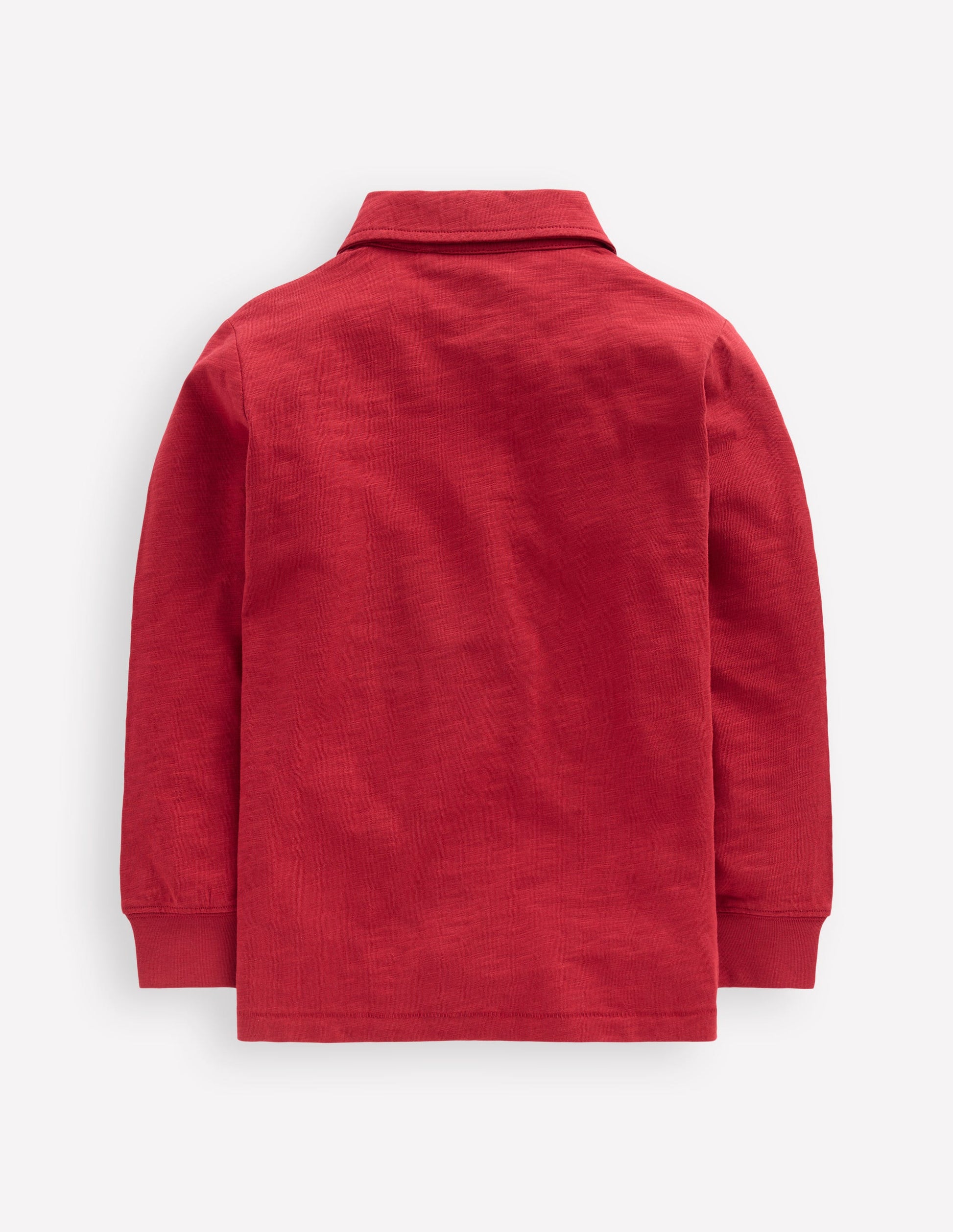 Long Sleeve Slub Polo-Red Liquorice-4