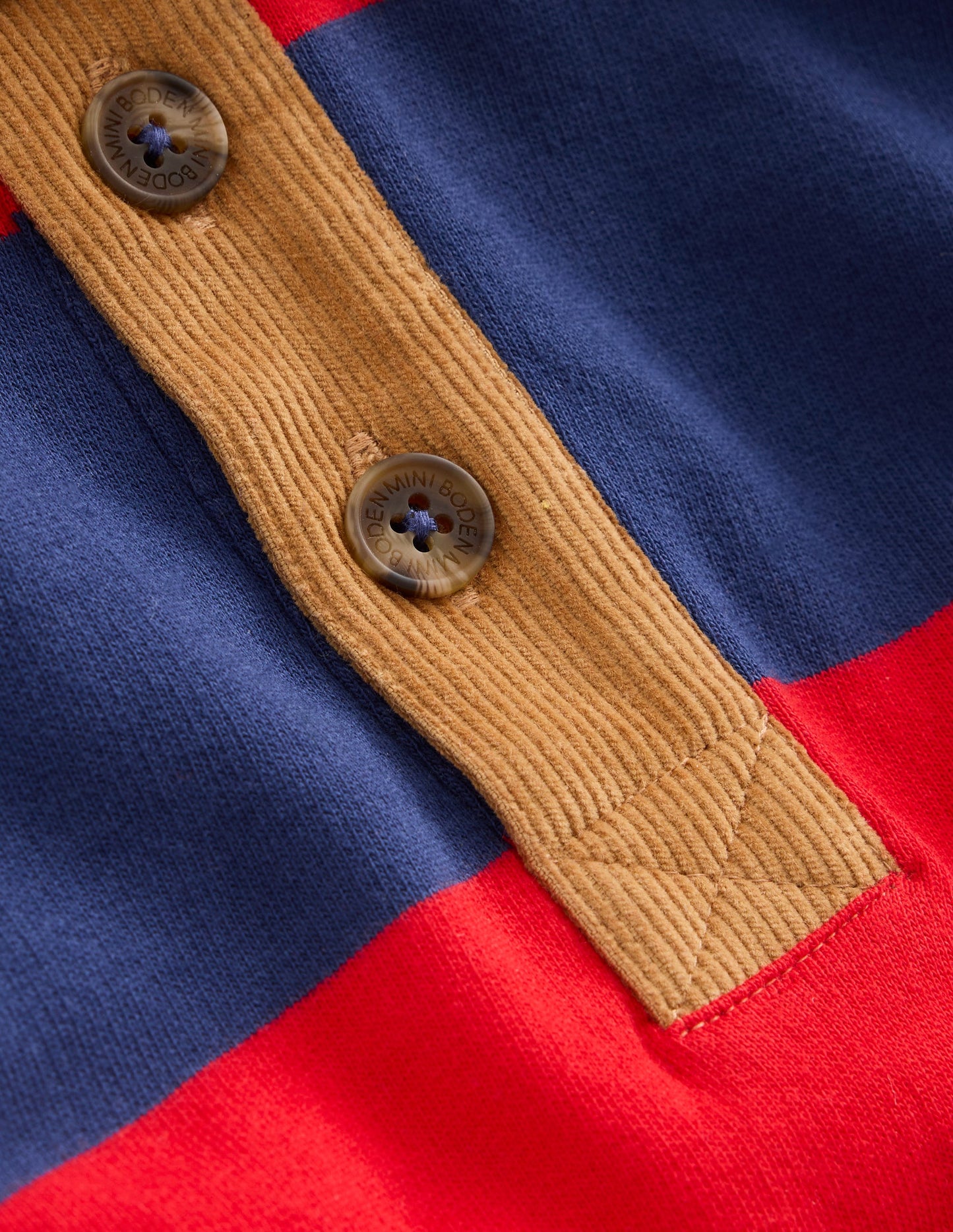 Collared Sweatshirt-Poppy Red/ Starboard Blue
