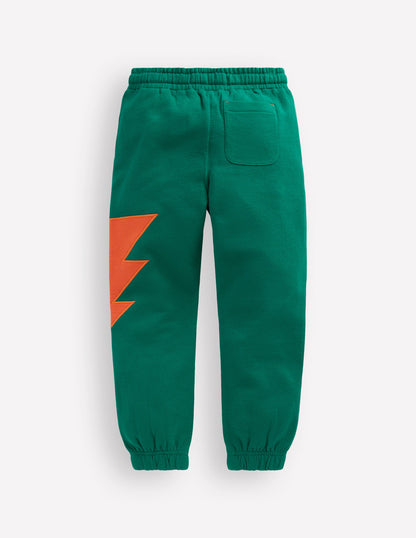 Appliqué Sweatpants-Lightning Bolt-2