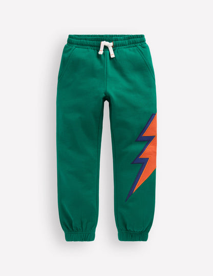 Appliqué Sweatpants-Lightning Bolt-1