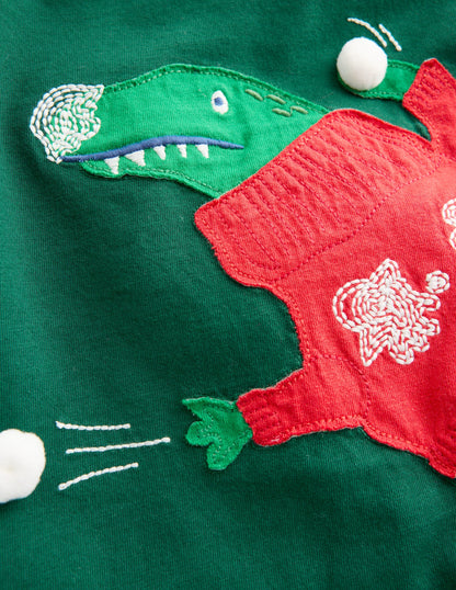 Long Sleeve Novelty 3D T-Shirt-Botanical garden Dino-3