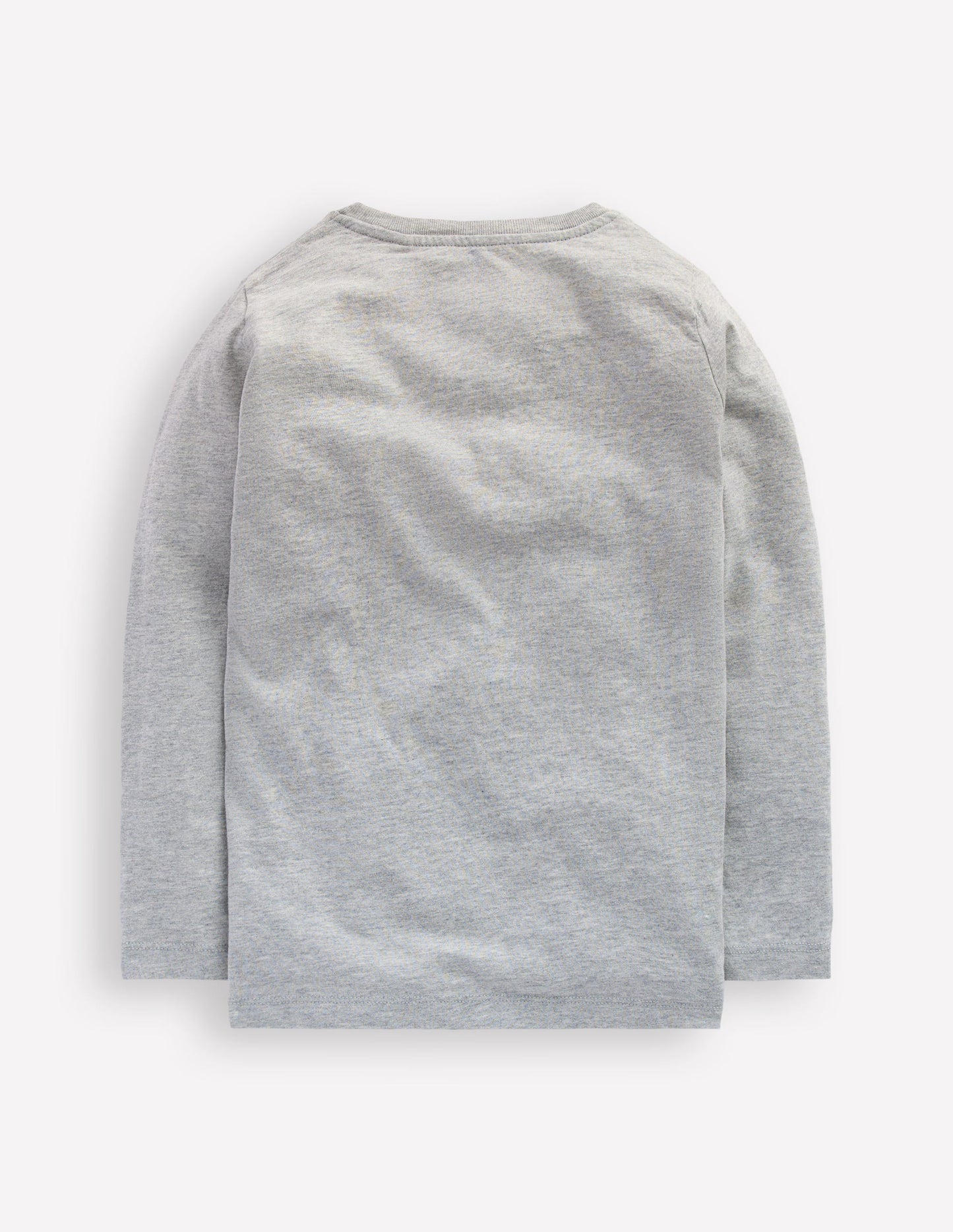 Long Sleeve Novelty 3D T-Shirt-Grey Marl Owl