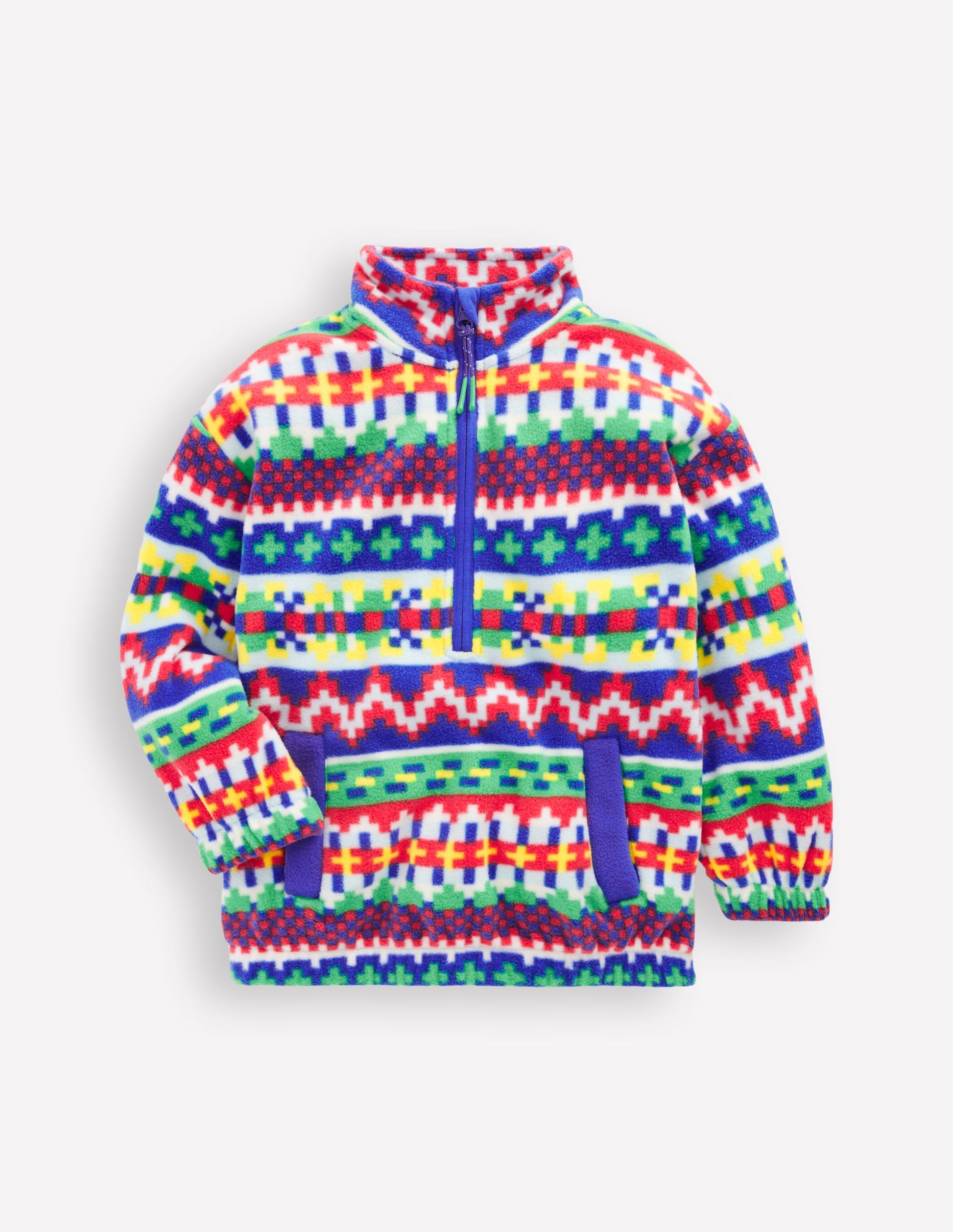 Cosy Geometric Fleece-Multi Fair Isle-1