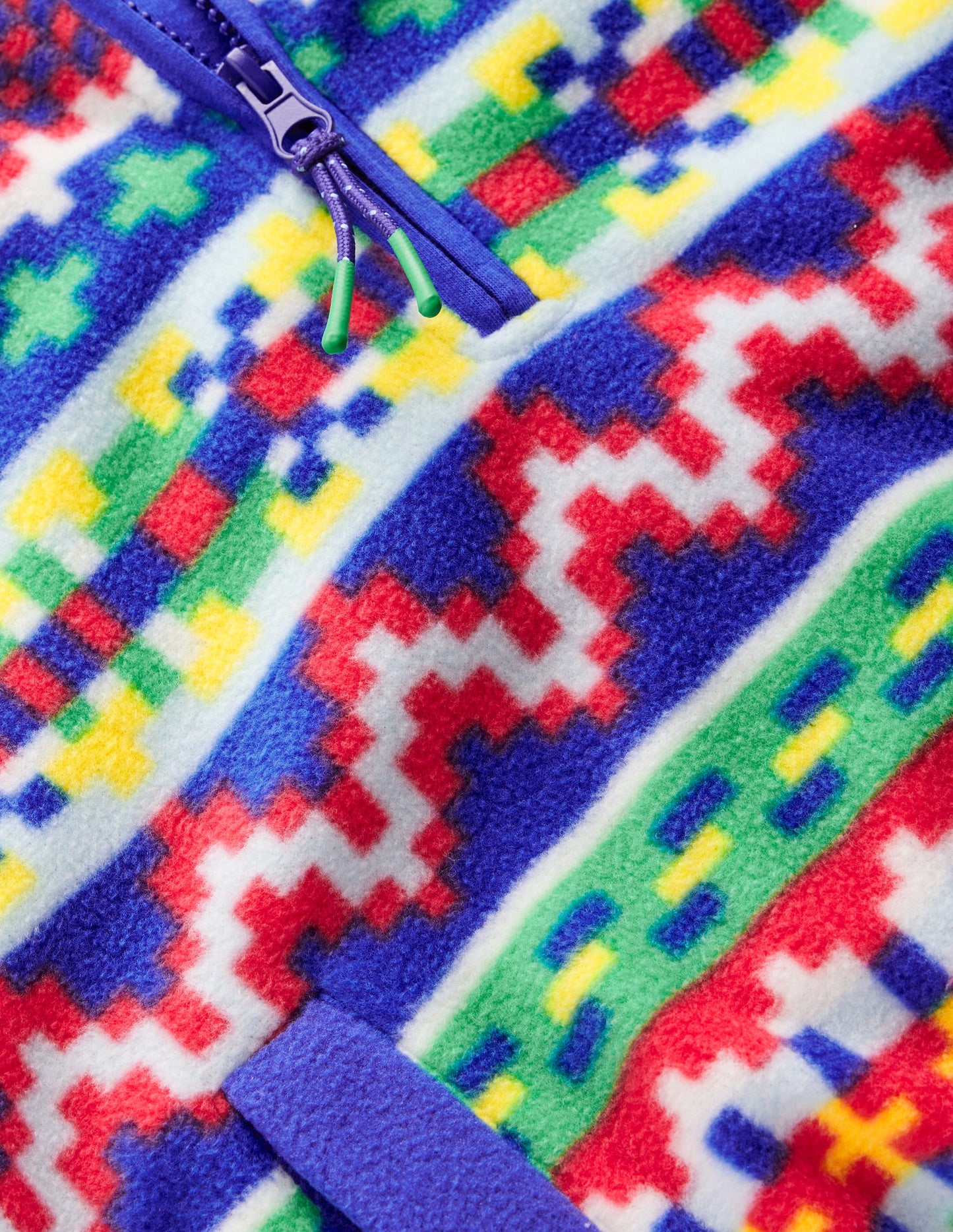 Cosy Geometric Fleece-Multi Fair Isle