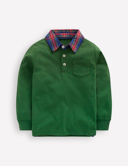 Long Sleeve Smart Polo Shirt-Eden-3