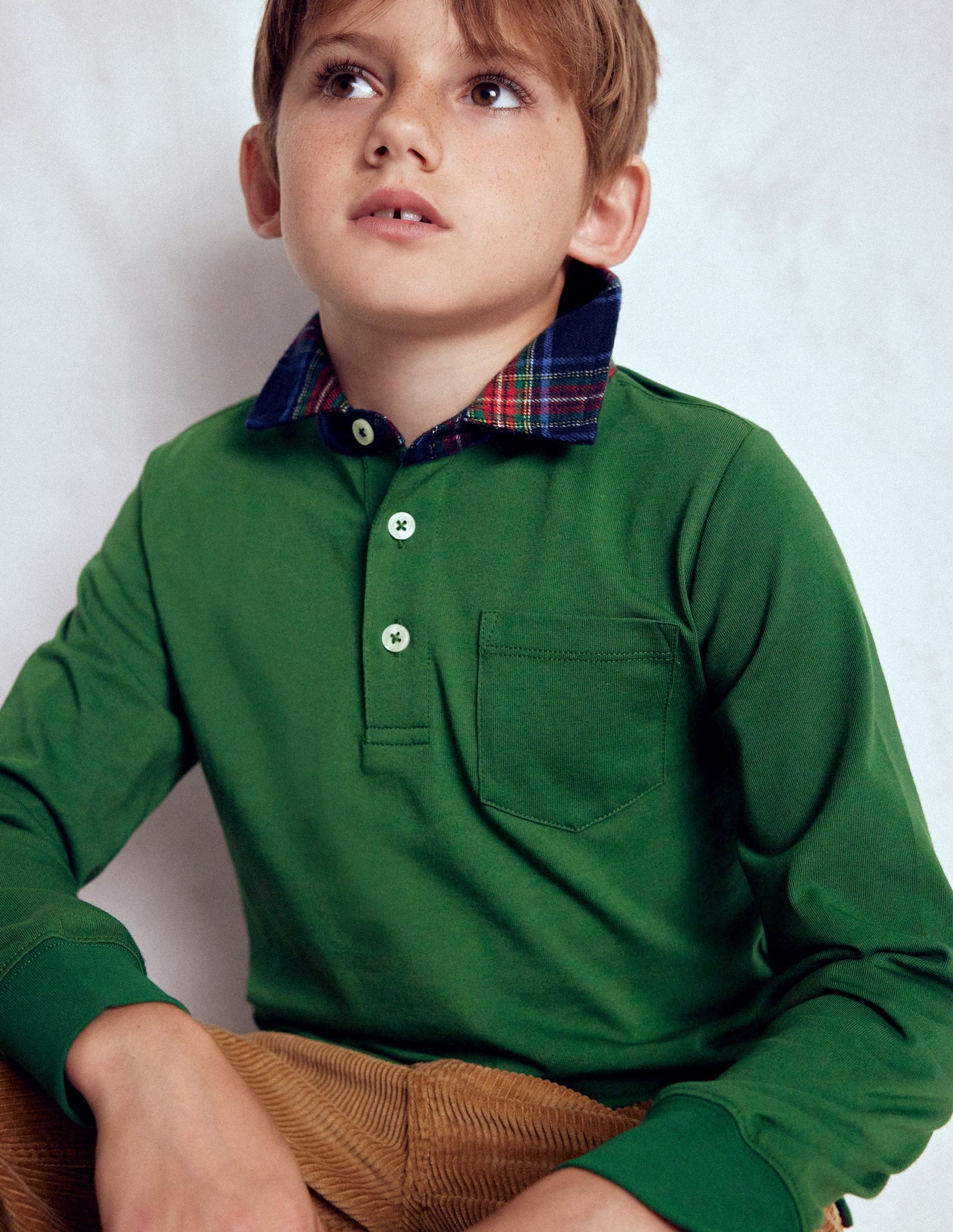 Long Sleeve Smart Polo Shirt-Eden