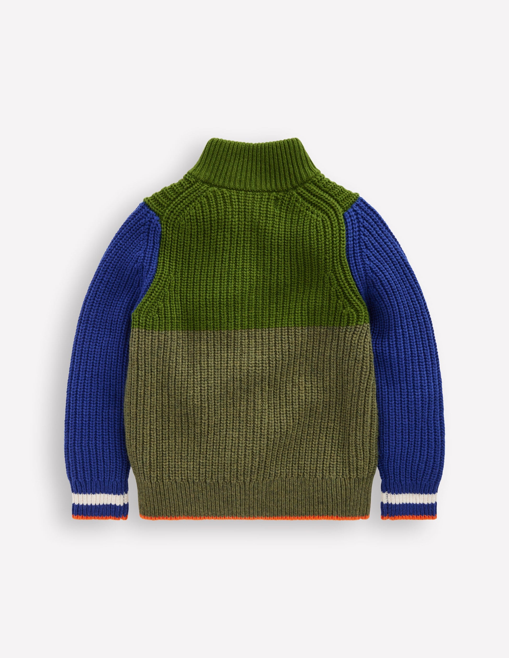 Chunky Zip-Through Jumper-Green-7