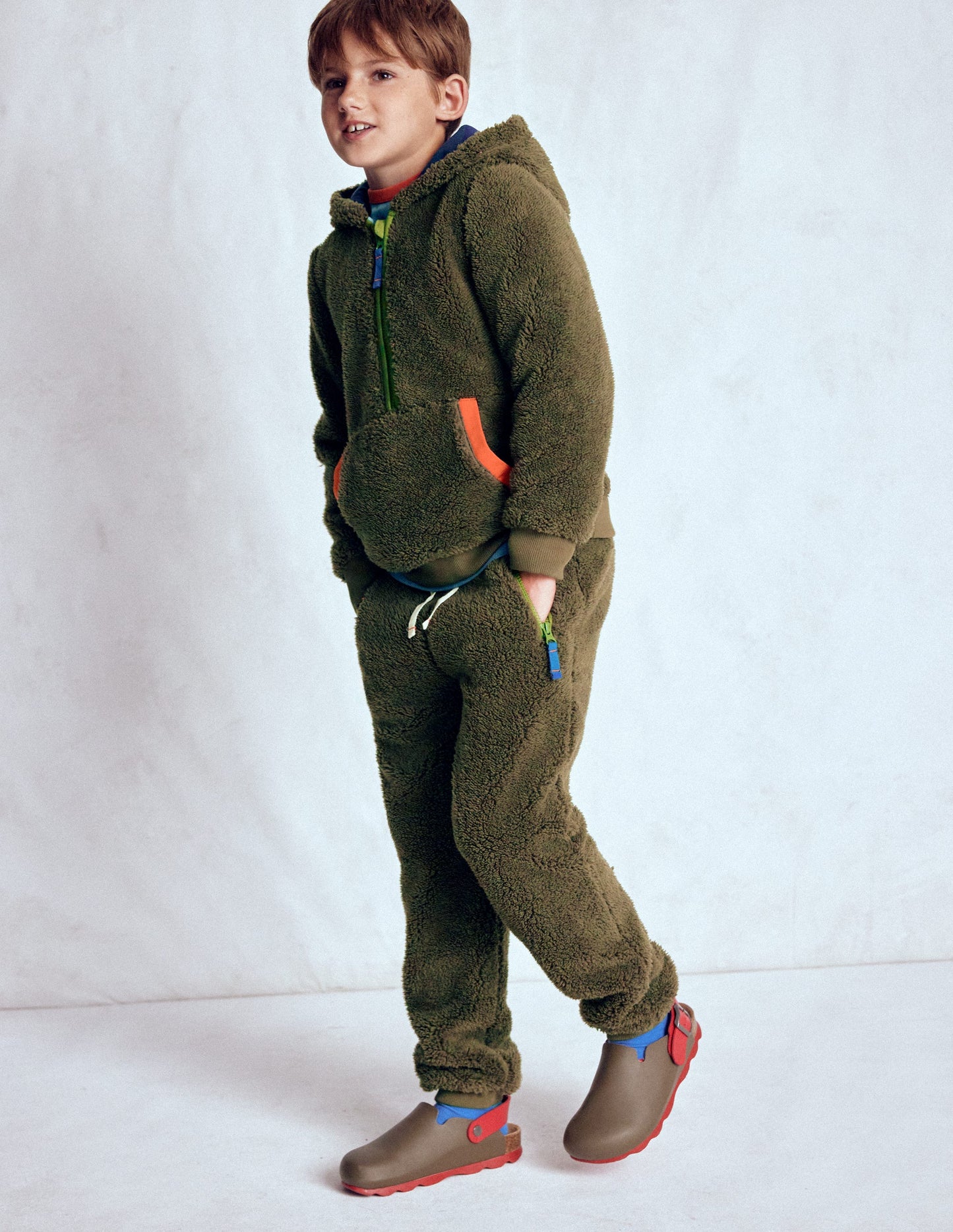 Fleece Joggers-Classic Khaki