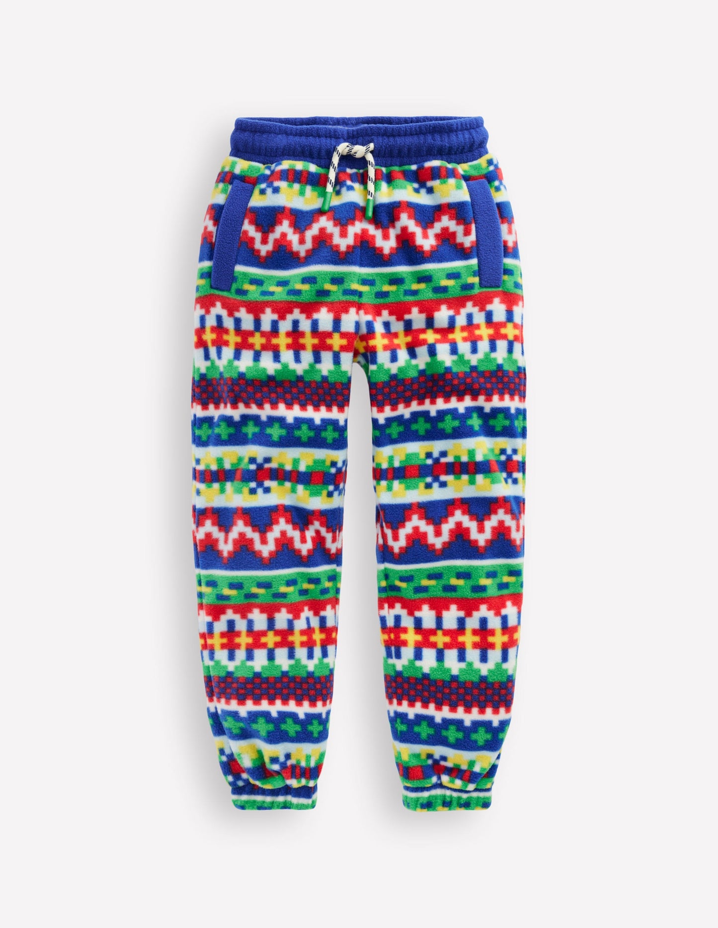 Cosy Geometric Sweatpants-Multi Jacquard