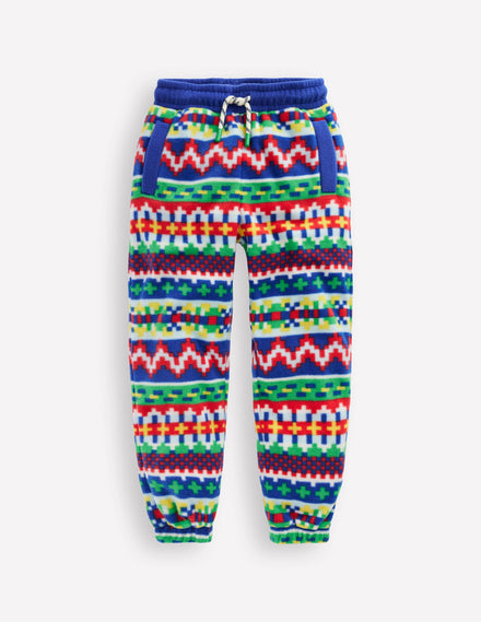 Cosy Geometric Sweatpants-Multi Jacquard