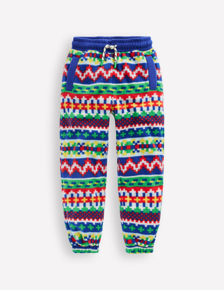 Cosy Geometric Sweatpants-Multi Jacquard