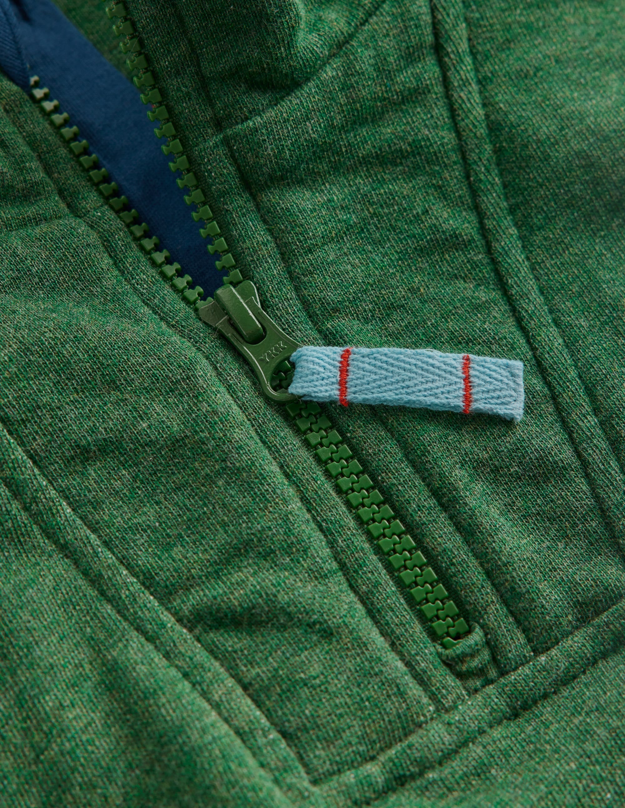 Half-Zip Sweatshirt-Green Marl - Image 3