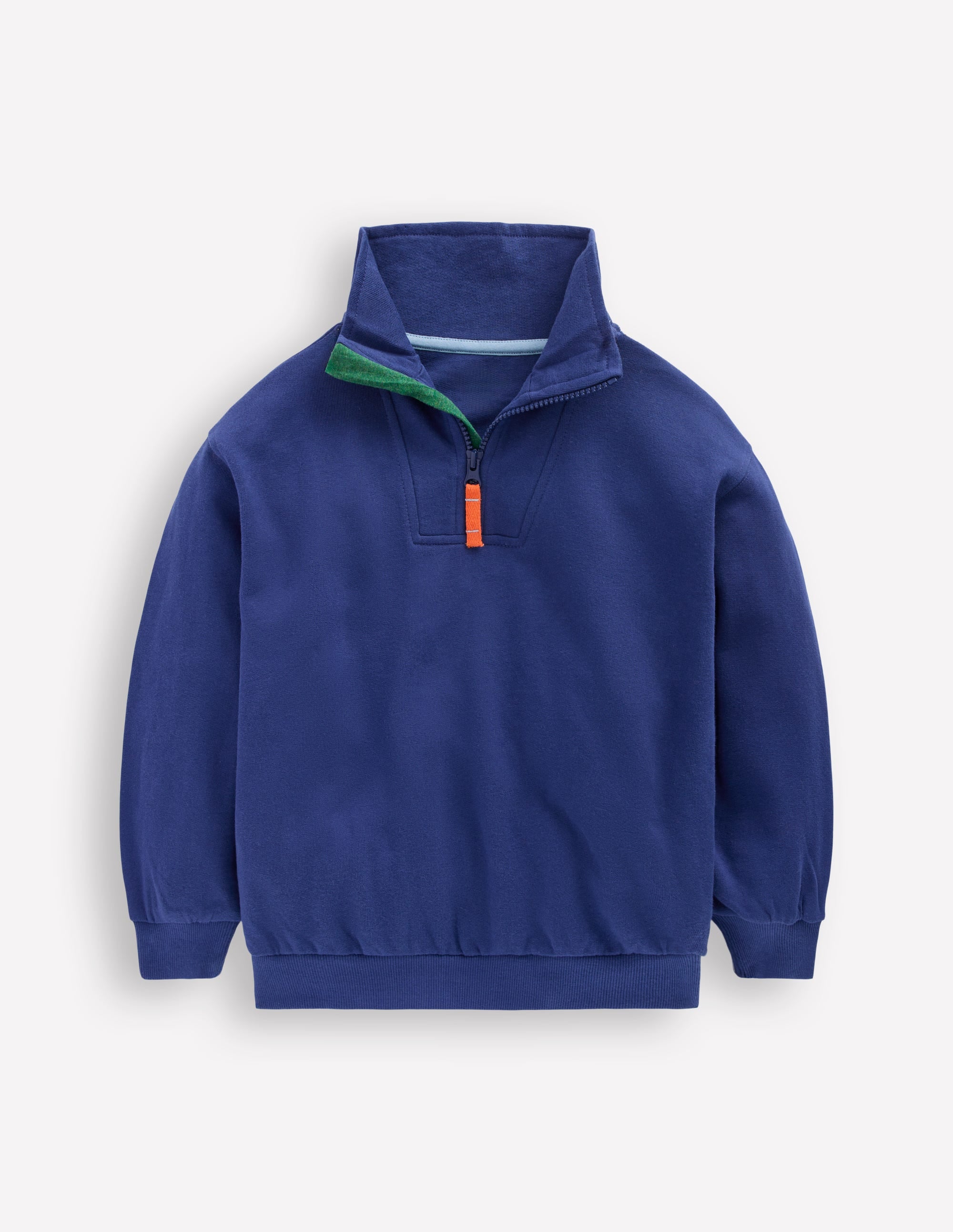 Half-Zip Sweatshirt-Navy - Image 1