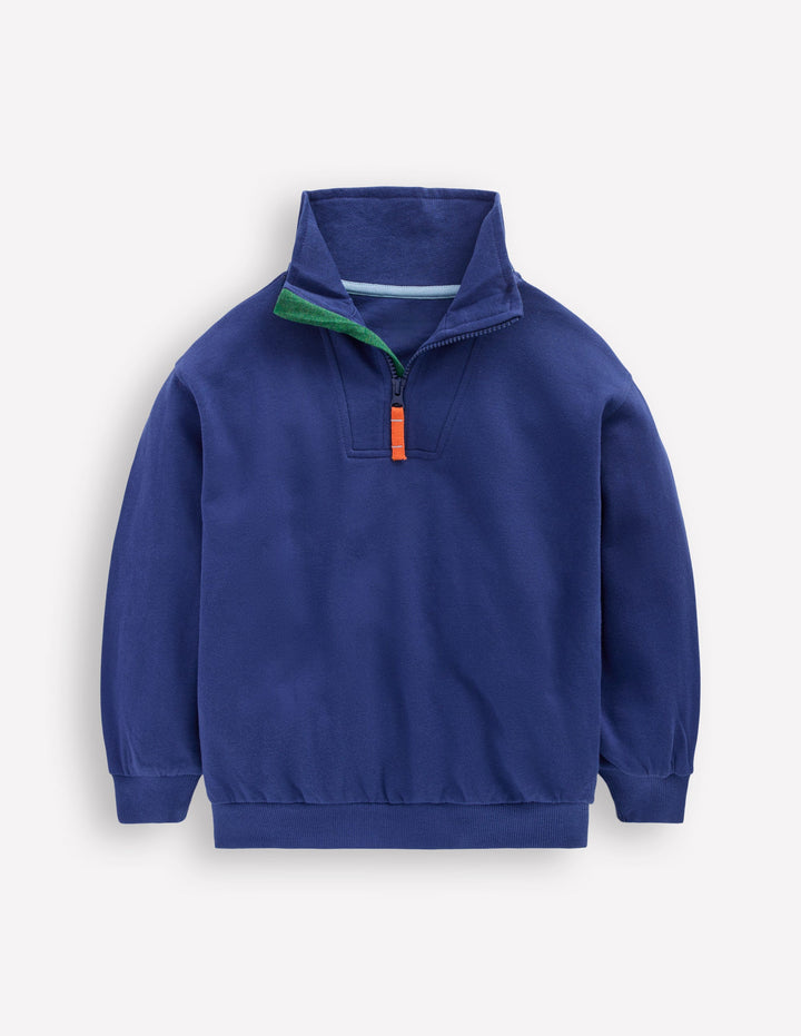 Half-Zip Sweatshirt-Navy