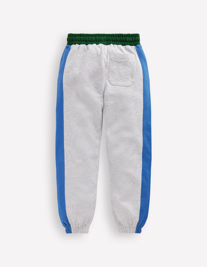 Colourblock Cuffed Joggers-Grey Colourblock-4
