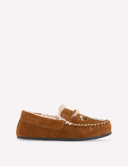 Cosy Suede Slippers-Tan Dog-1