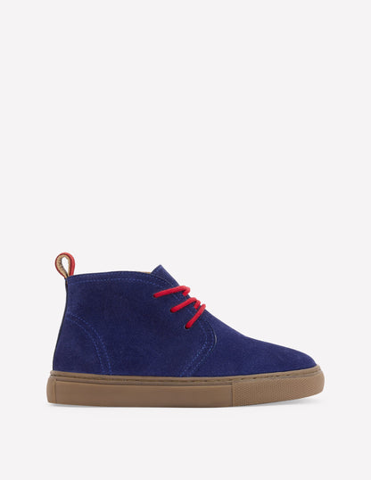 Lace up Desert Boots-College Navy-1