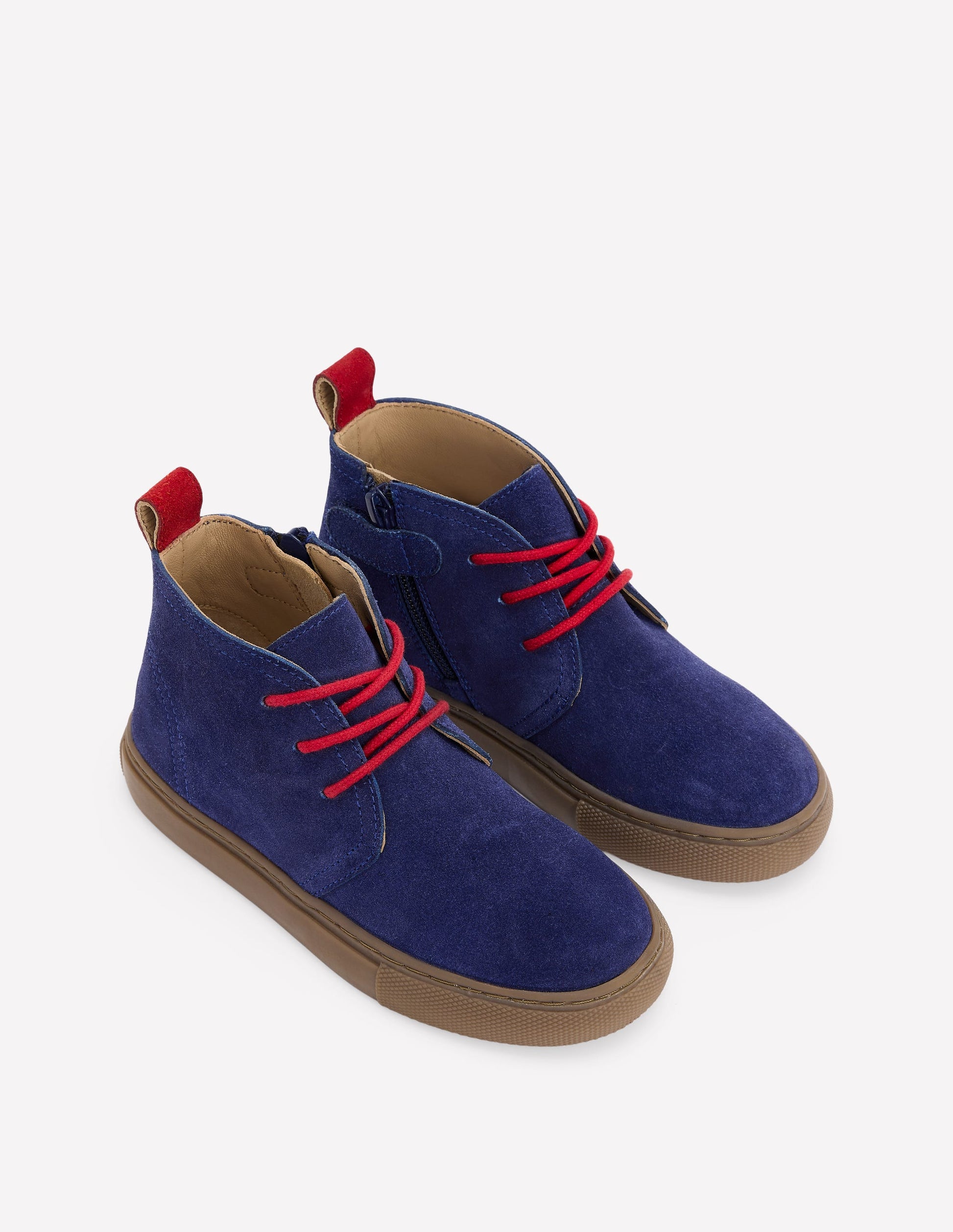 Lace up Desert Boots-College Navy-2