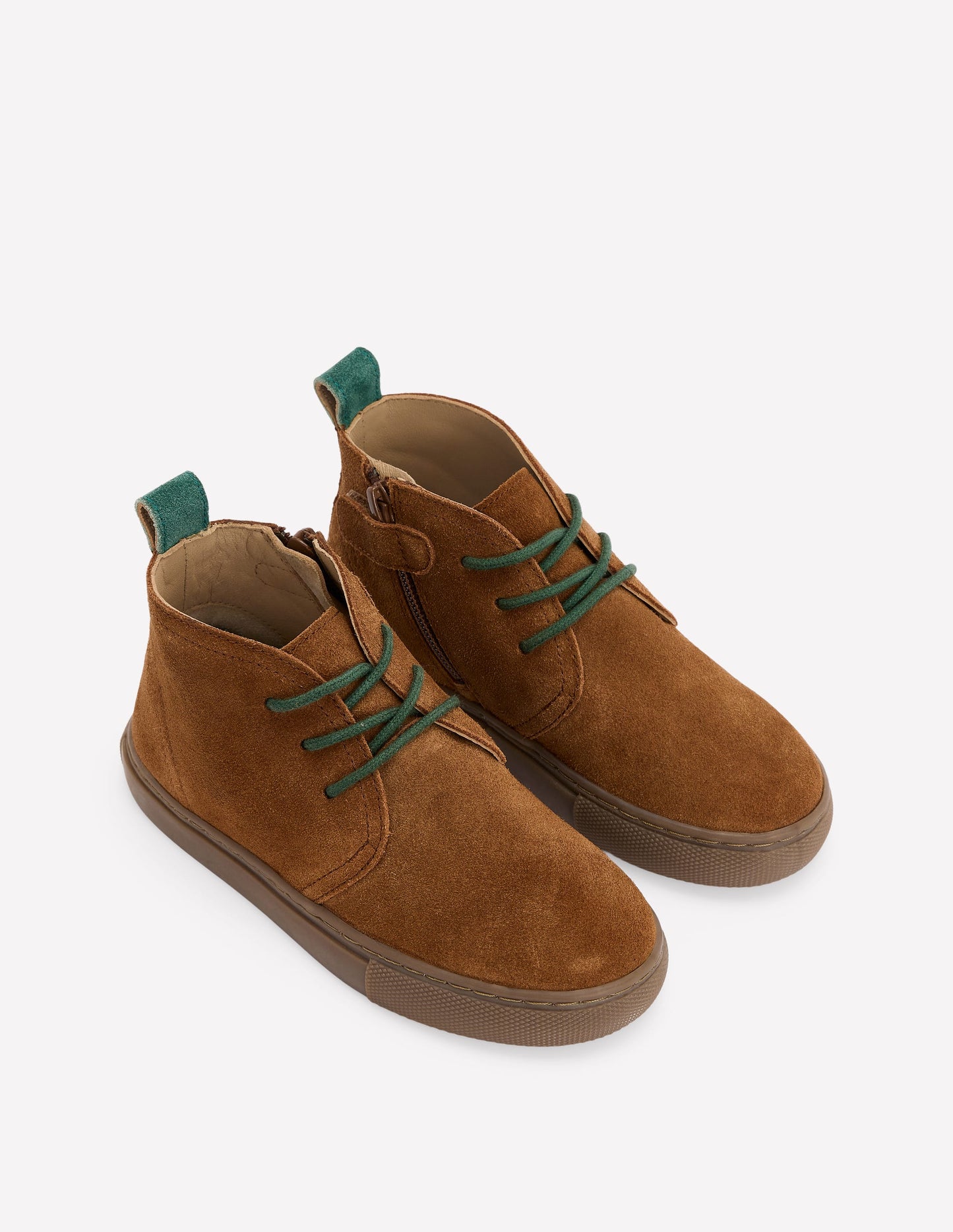 Lace up Desert Boots-Tan