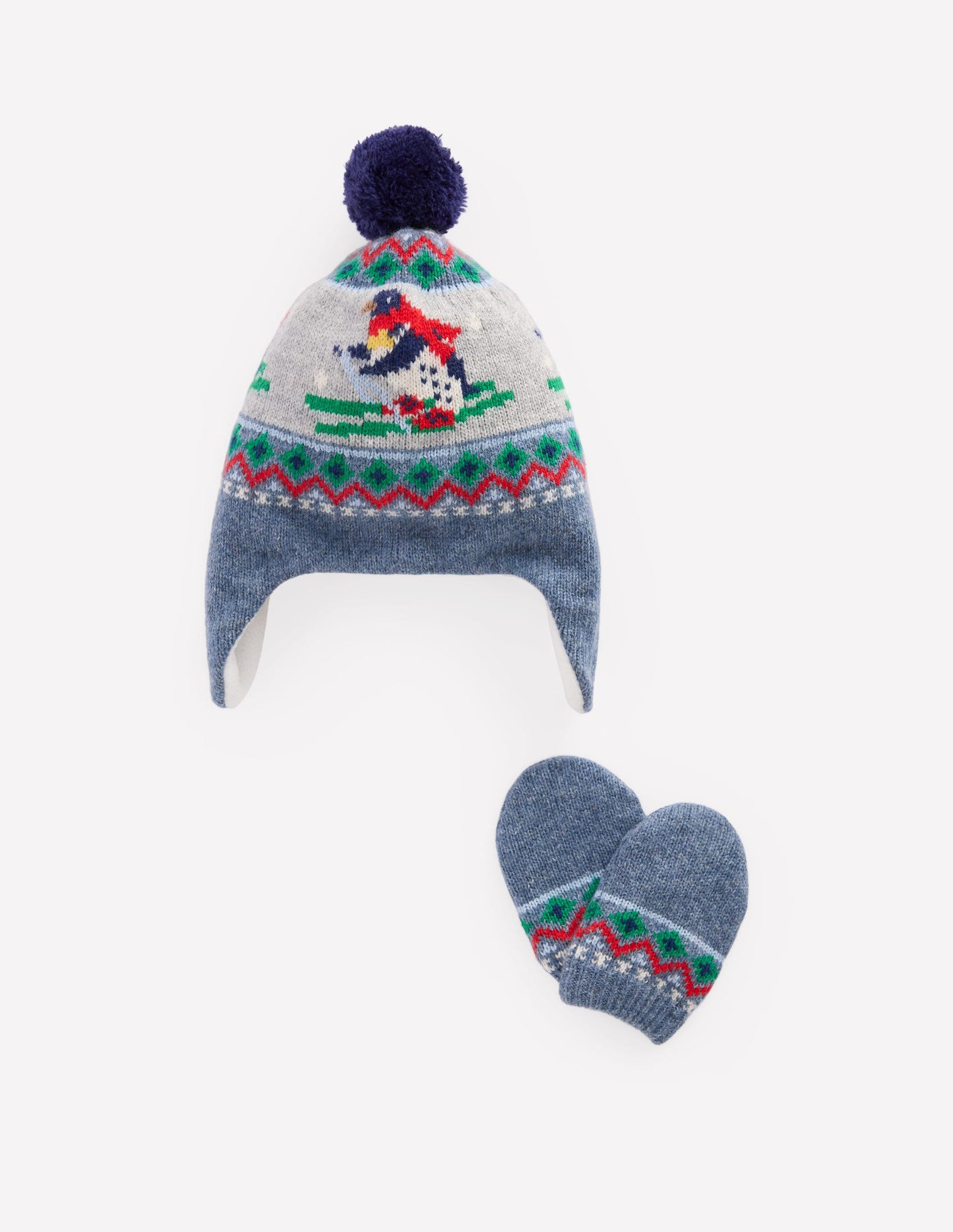 Baby Fair Isle Set-Alaskan Blue Penguins