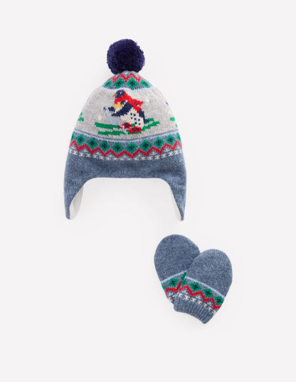 Baby Fair Isle Set-Alaskan Blue Penguins-1