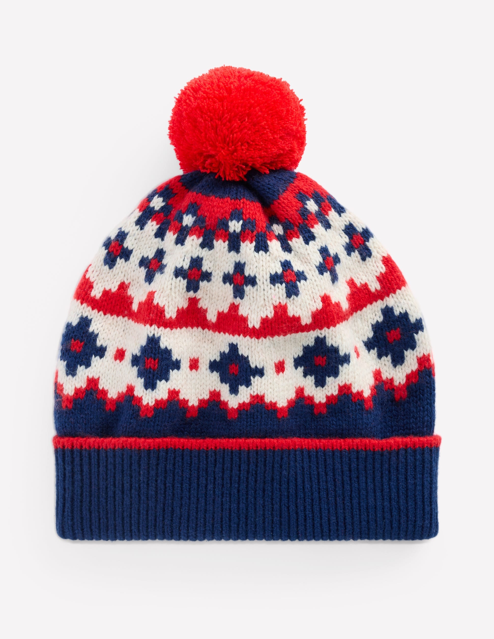 Fair Isle Beanie-College Navy Fair Isle-1