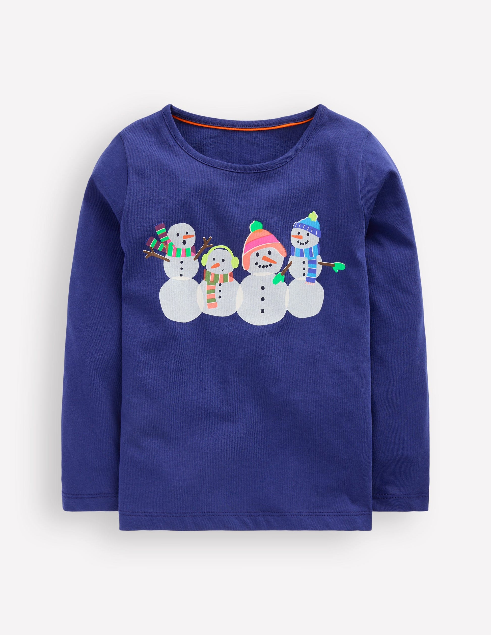 Long Sleeve Riso T-Shirt-Starboard Blue Snowmen-1