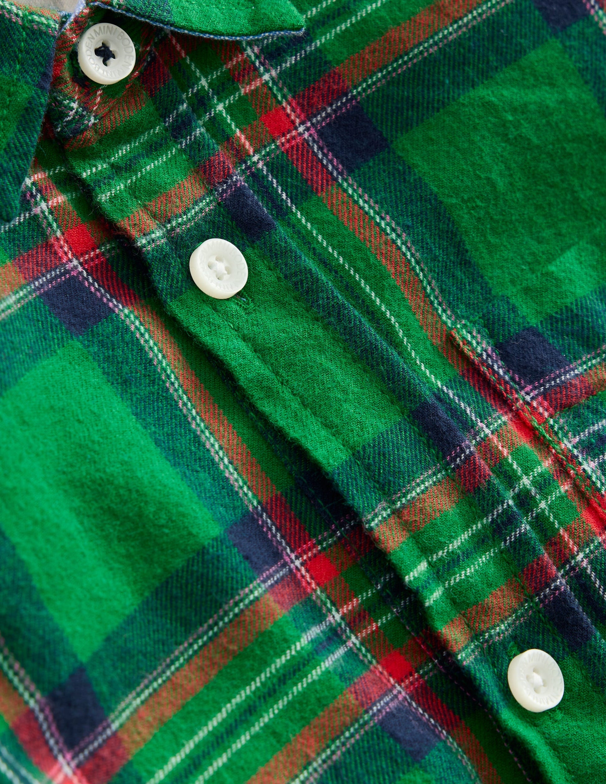 Cosy Cotton Check Shirt-Green Check-3