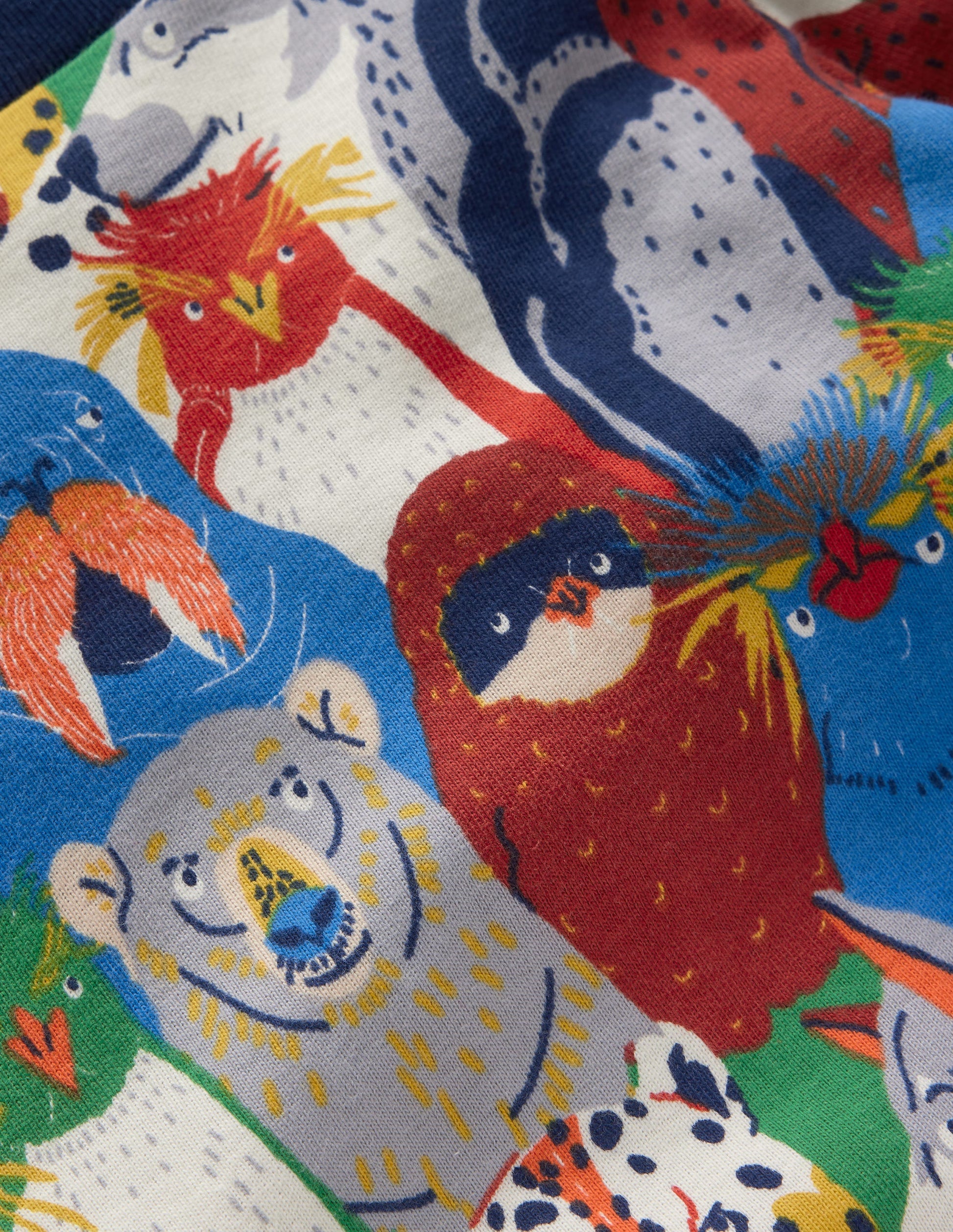 Snug Long John Pajamas-Multi Arctic Audience-3