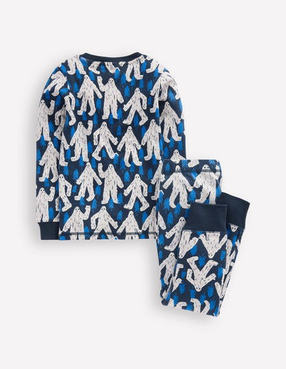 Snug Glow-in-the-dark Pajamas-Carbon Yetti-2