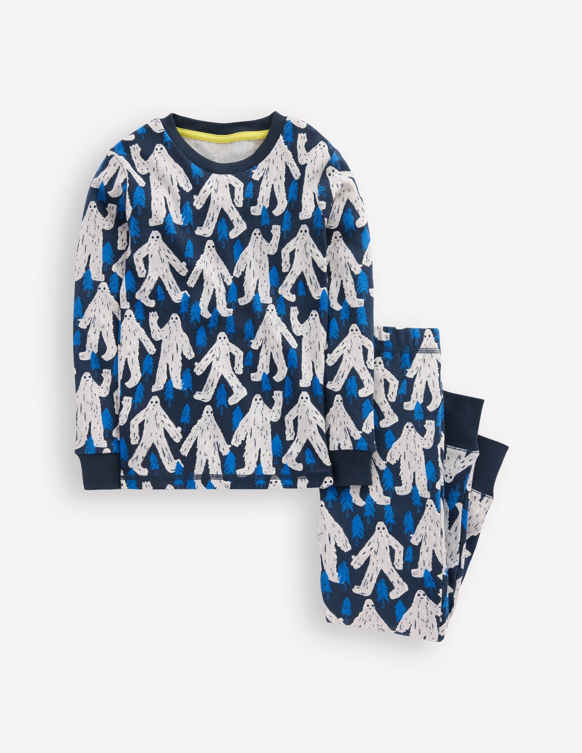 Snug Glow-in-the-dark Pajamas-Carbon Yetti - Image 1