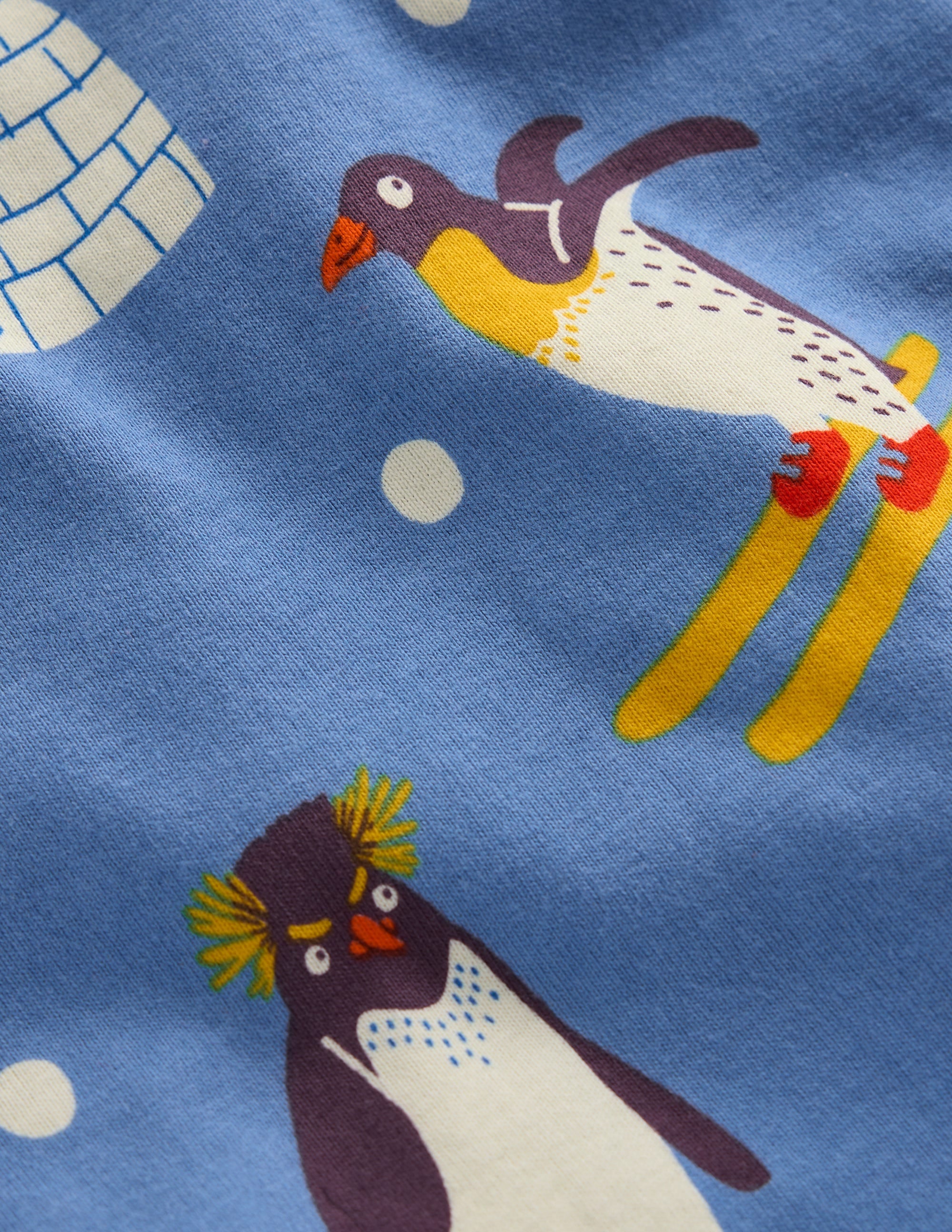 Snug Glow-in-the-dark Pajamas-Blue Penguins - Image 3